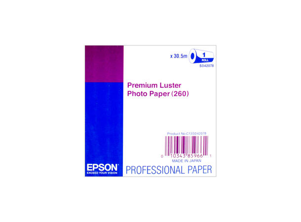 Epson Premium Luster Photo Paper 20" 20"x30,5m, 260g